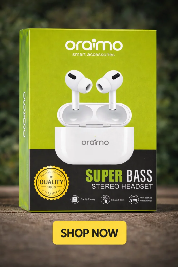 Oraimo True Wireless Earbuds Super Bass Bluetooth 5.3