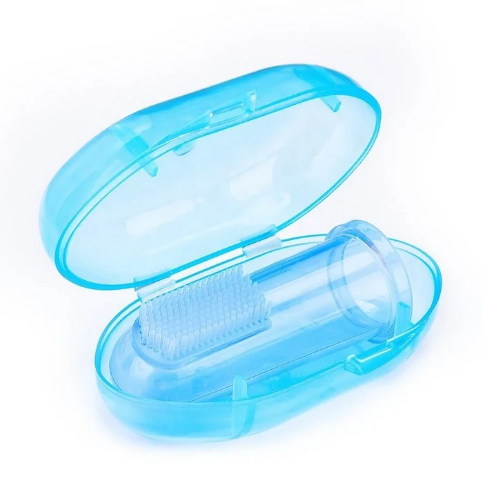 Baby Silicone Finger Toothbrush Soft Gum Massager Infant Brush