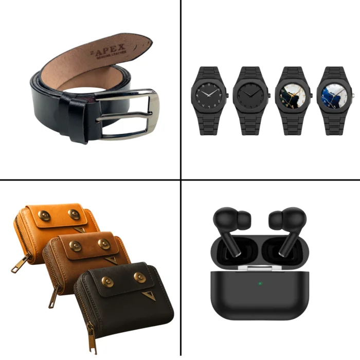 4 in 1 Combo – OnePlus AirPods+ Arabic aura watch+ Apex belt+Card Holder Moneybag