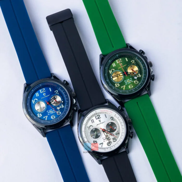 Poedagar Sports Analog Watch Magnetic Rubber Strap Stylish Men